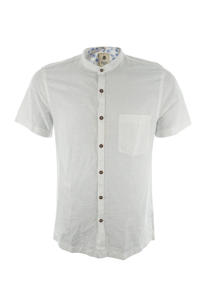 Men's Plain Chinese Collar Shirt